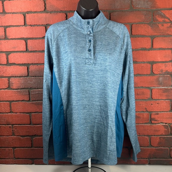 Swiss Alps Henley Long Sleeve‎ Woman's Outdoor Activewear Top XL - Picture 1 of 7